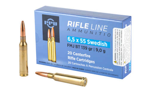 Ammunition Prvi Partizan Rifle 6.5x55mm PPU 6.5X55 SWEDISH FMJ 139GR 20/200